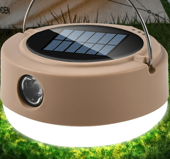 キャンプ用品 高容量充電式ソーラーランタン