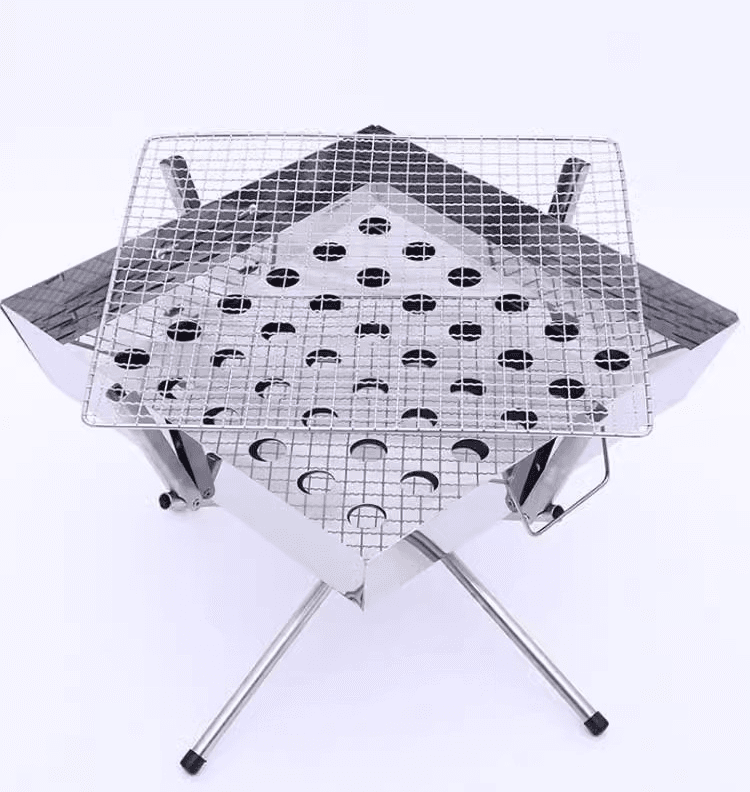 キャンプ用品 コンパクト焚き火台ポータブルグリル