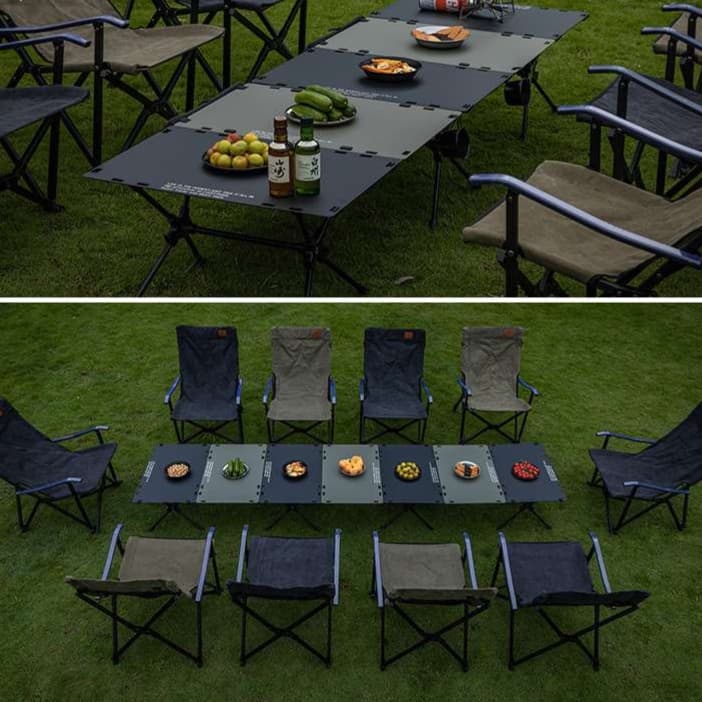 キャンプ用品 折りたたみ式アウトドアテーブル