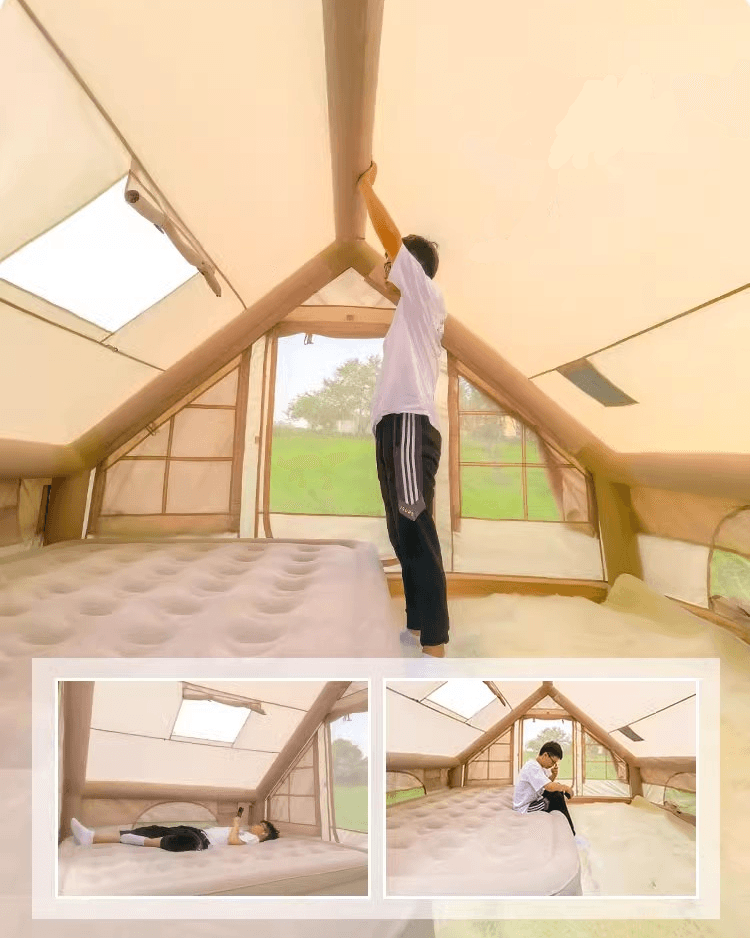 キャンプ用品 簡単組立インフレータブルテント