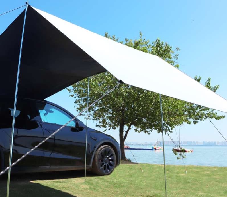 キャンプ用品 万能自動車用日よけテント