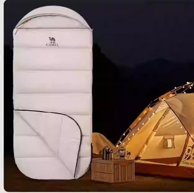キャンプ用品 快適睡眠フードつき寝袋