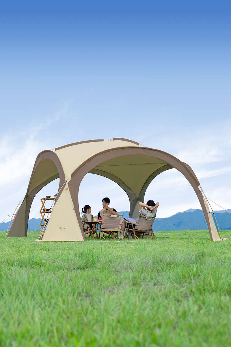 キャンプ用品  大型アーチ式キャンプシェルター