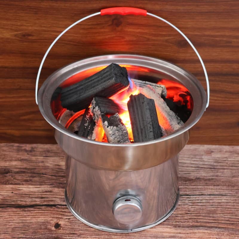 キャンプ用品 折りたたみ式 缶型焚き火台