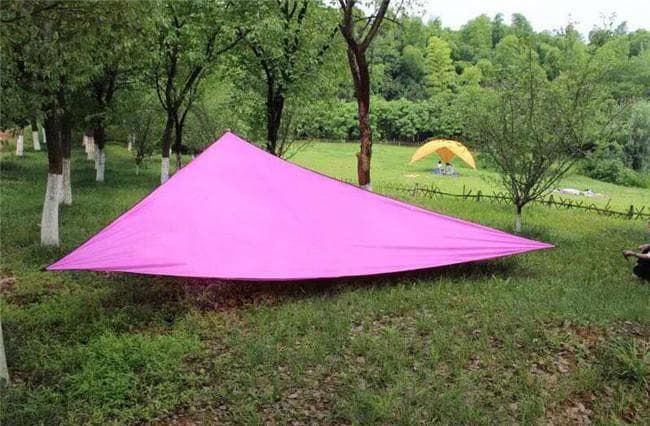 キャンプ用品 三角形タープ天幕 防水日よけ遮熱折りたたみ収納
