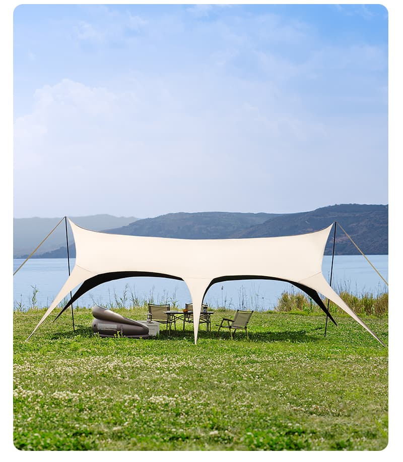 キャンプ用品 四角型大型日除け遮光タープ