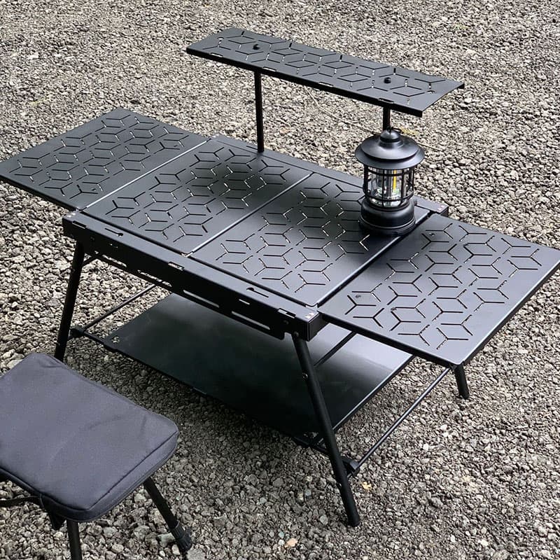 キャンプ用品 多機能式 六角模様キャンプテーブル