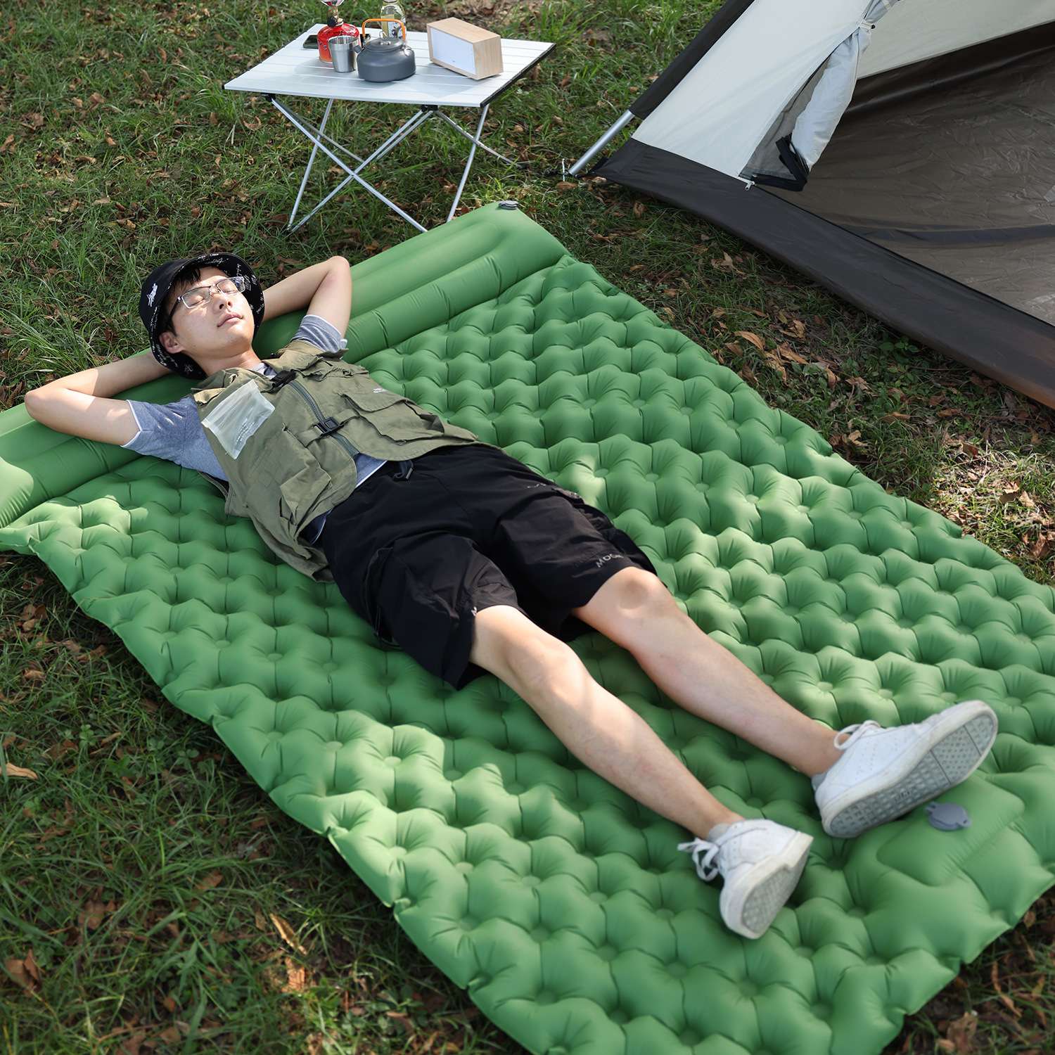 キャンプ用品 ふかふか快適アウトドアマット