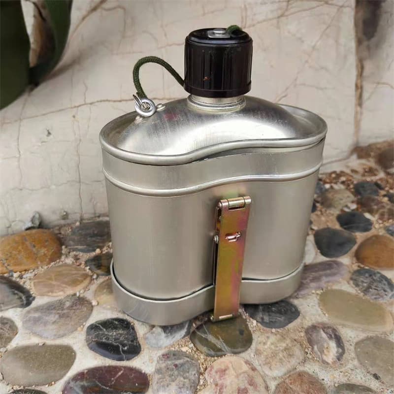 キャンプ用品 ソロキャンプ向け軍用型水筒飯セット専用収納袋付き
