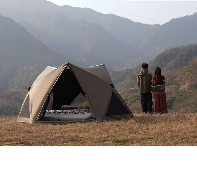 キャンプ用品  山岳パノラマ ワンタッチドーム型テント