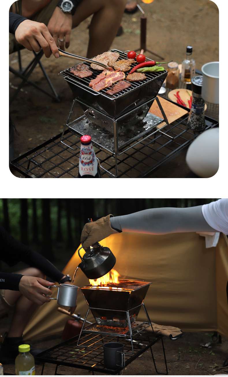 キャンプ用品 折りたたみ式万能焚き火台