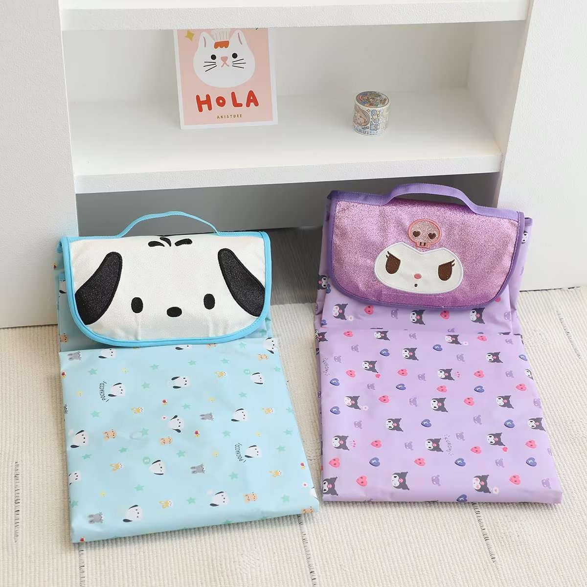 キャンプ用品 かわいい動物柄の折りたたみキャンプマット