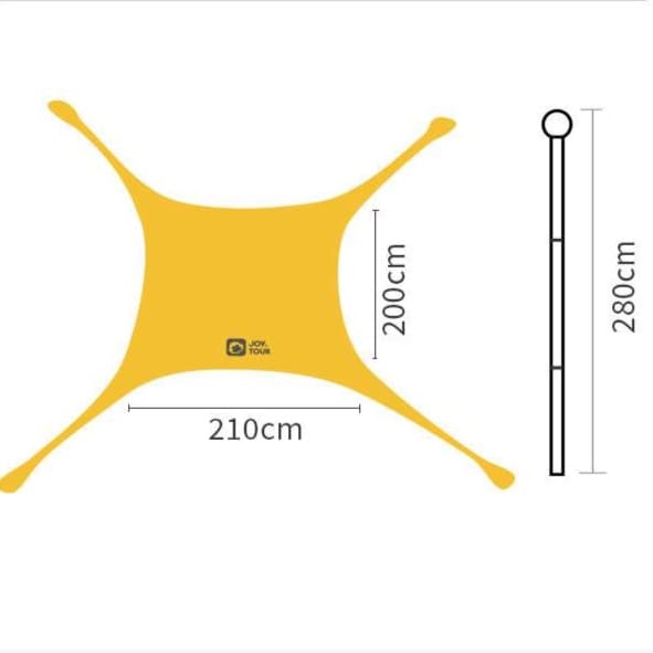 キャンプ用品 快適空間を創る星型サンシェード