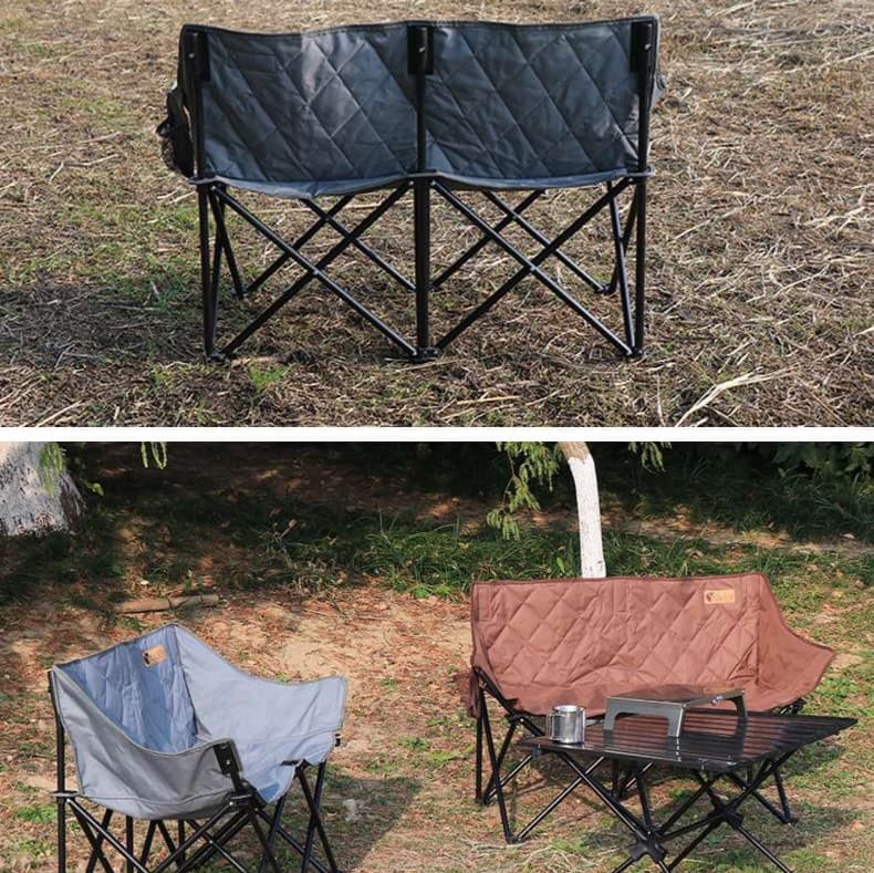 キャンプ用品 二人掛けキャンプソファチェア