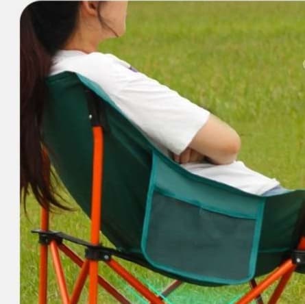 キャンプ用品 収納ポケット付き折りたたみキャンプチェア