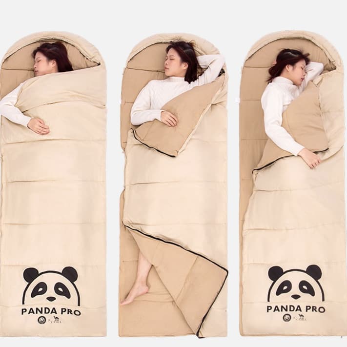 キャンプ用品 パンダ模様 快適アウトドア寝袋