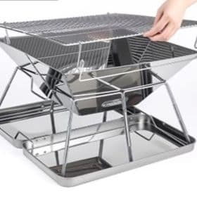 キャンプ用品 多機能折りたたみ式ステンレス焚き火台