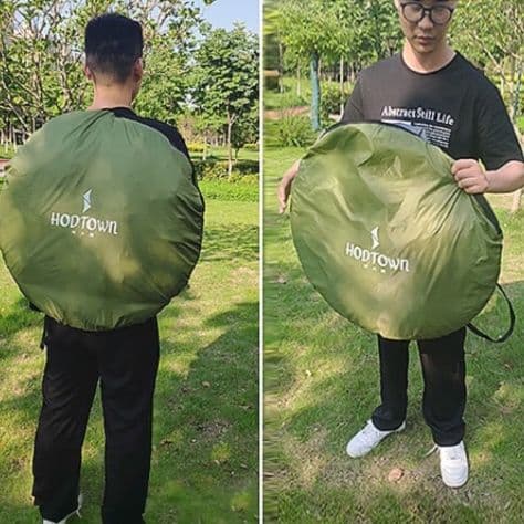 キャンプ用品 瞬間設営自動開閉式軽量一人用テント
