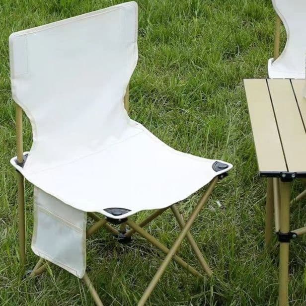 キャンプ用品 軽量折りたたみ式背もたれ付き携帯チェア
