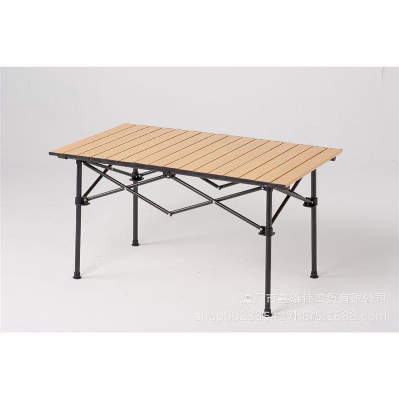 キャンプ用品 折りたたみ式木目調キャンプテーブル