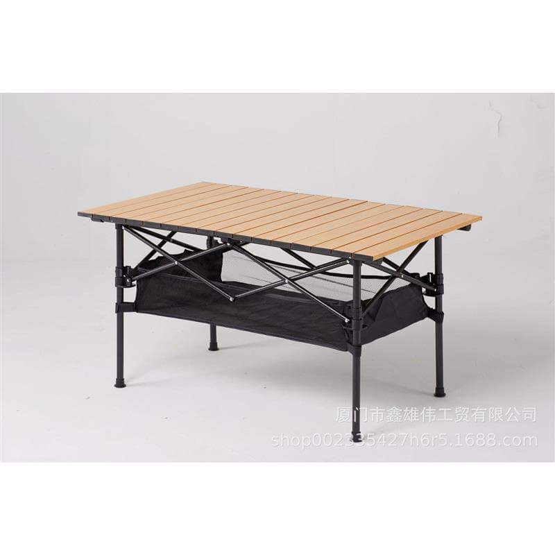 キャンプ用品 折りたたみ式木目調キャンプテーブル