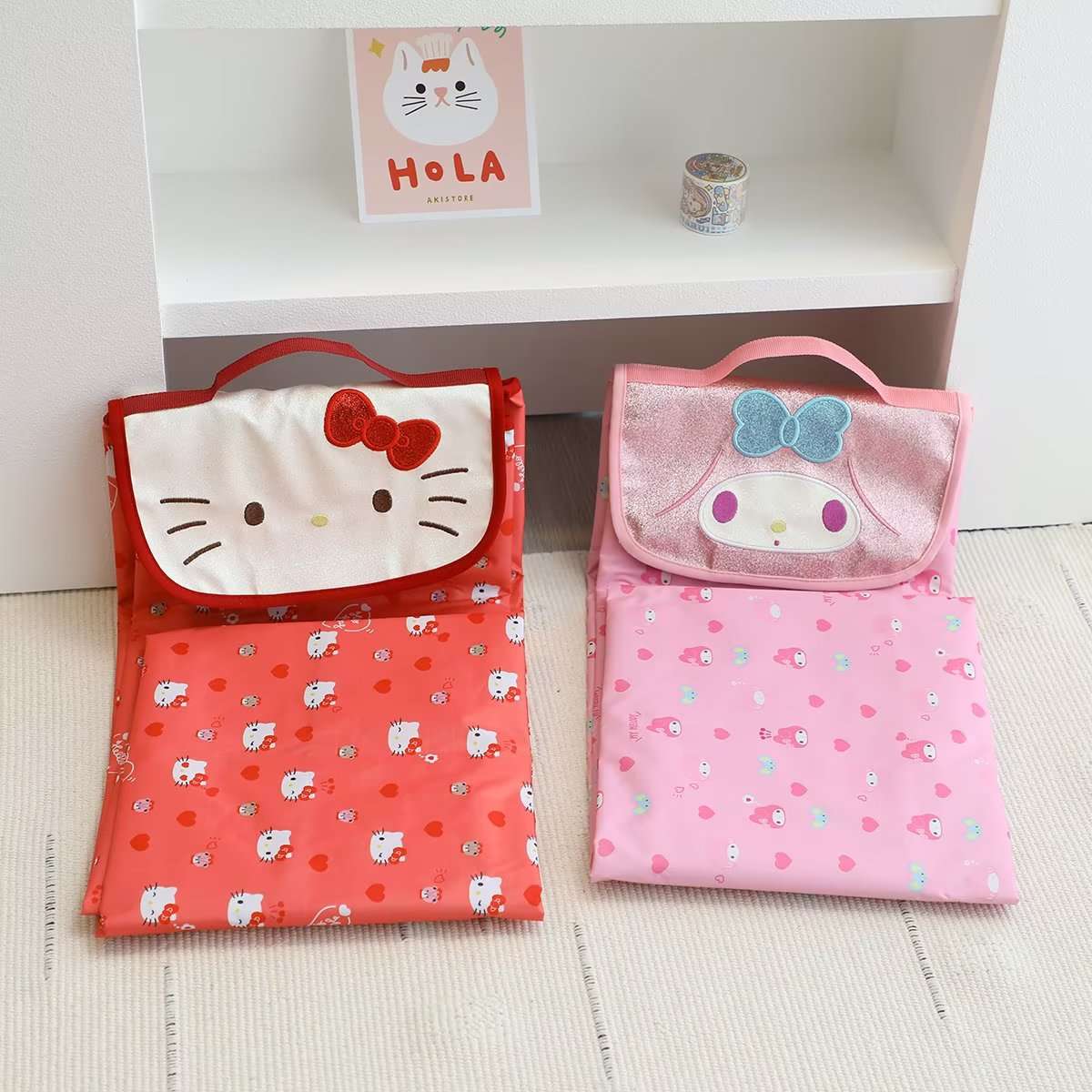 キャンプ用品 かわいい動物柄の折りたたみキャンプマット